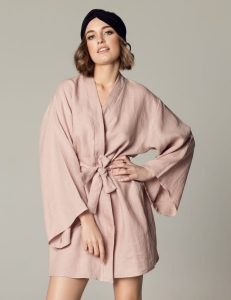 Kimono lniane Tokyo róż