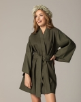 Kimono lniane butelkowa zieleń
