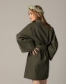 Lniane kimono butelkowa zieleń