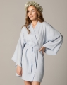 Lniane kimono niebieskie