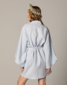 Lniane kimono niebieskie