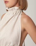 Lniany top Boho Soho w paski