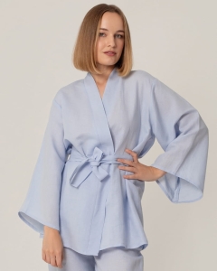 Kimono lniane Tokyo Short niebieskie